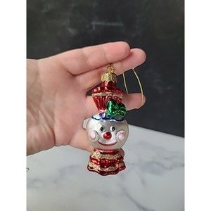 Vintage Blown Glass Toy Soldier Snowman Christmas Ornament